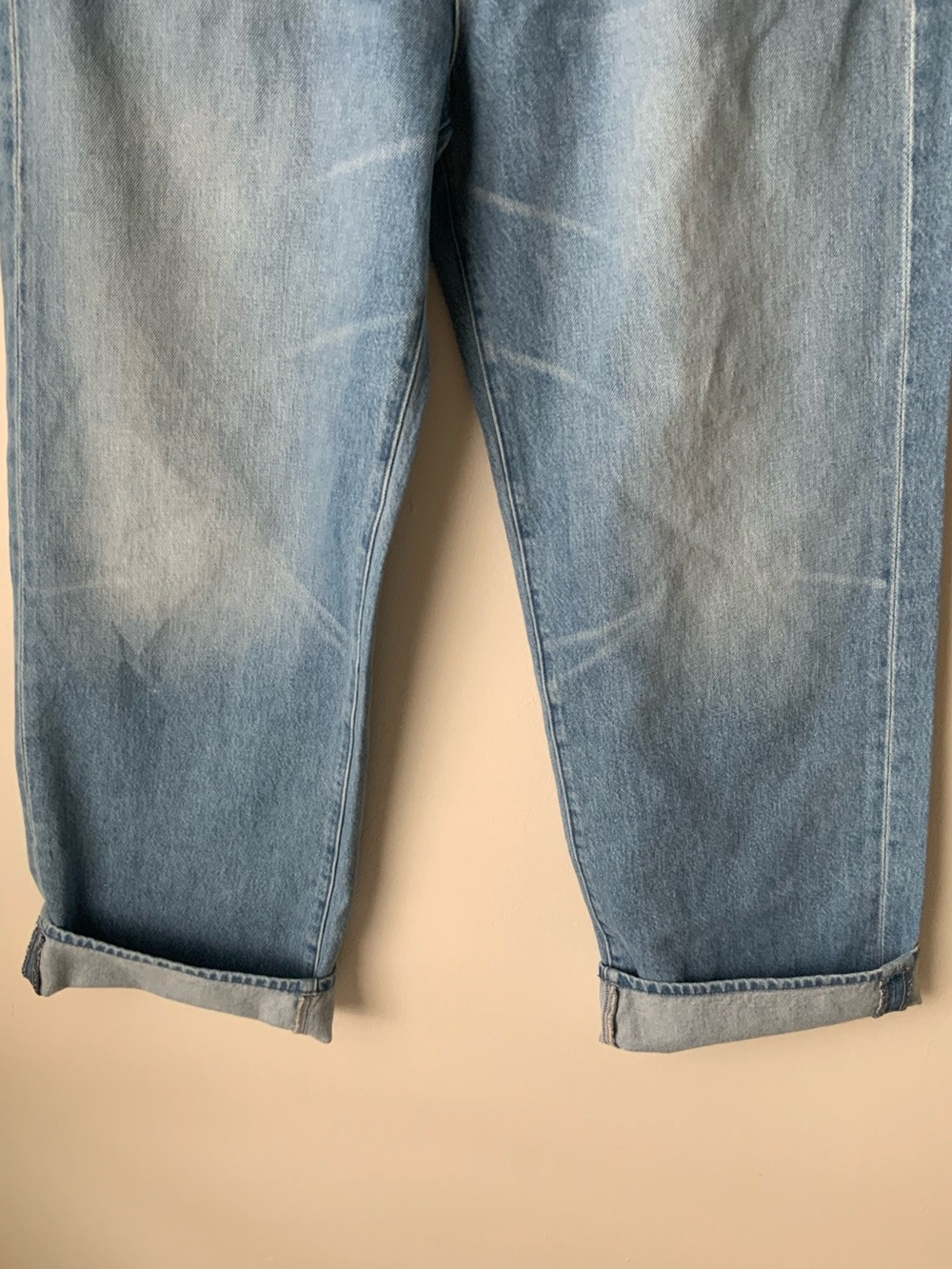NWT MOTHER SUPERIOR Jeans Lil’ Doger Button Hover Cuff Funk Flair Blue Size 29 - Picture 6 of 13